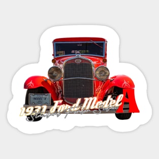 1931 Ford Model A Standard Fordor Sedan Sticker